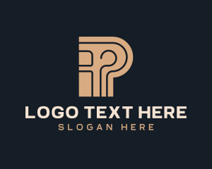 Letter P - Corporation Business Letter P logo design