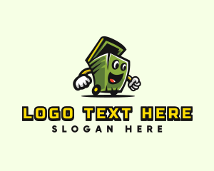 Recyclable - Trash Bin Junk logo design