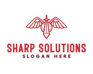Sharp - Wing Blade Weapon logo design
