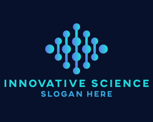 Hexagon Science Molecule logo design