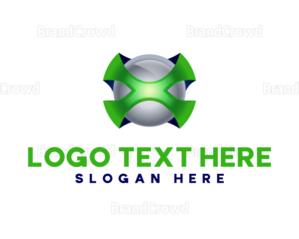 3d Letter X Gaming Logo