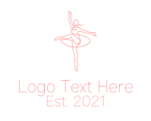 Ballet Dancer - Pink Ballet Instructor logo design