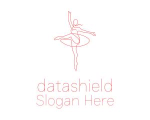 Pink Ballet Instructor  Logo