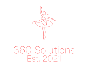 Pink Ballet Instructor  logo design