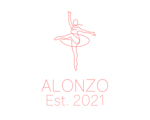 Pink Ballet Instructor  logo design