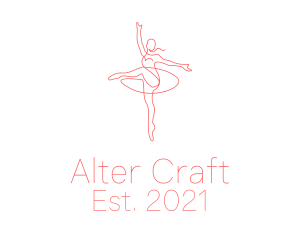 Pink Ballet Instructor  logo design