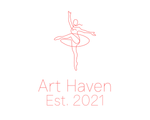 Pink Ballet Instructor  logo design