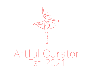 Pink Ballet Instructor  logo design