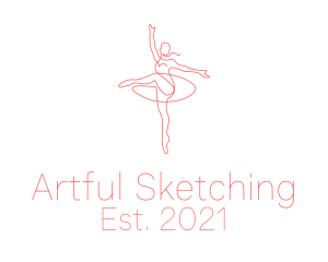 Pink Ballet Instructor  logo design