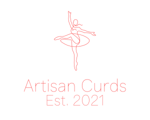 Pink Ballet Instructor  logo design