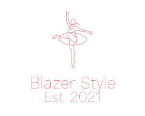 Pink Ballet Instructor  logo design