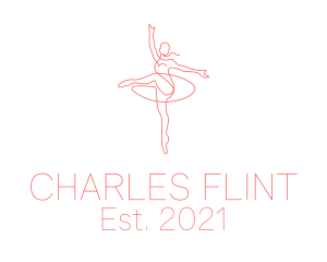 Pink Ballet Instructor  logo design