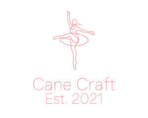 Pink Ballet Instructor  logo design