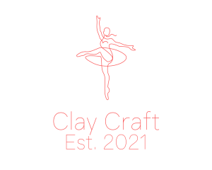 Pink Ballet Instructor  logo design