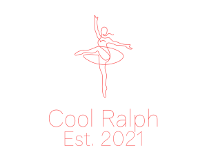 Pink Ballet Instructor  logo design