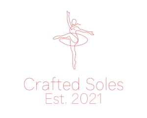 Pink Ballet Instructor  logo design