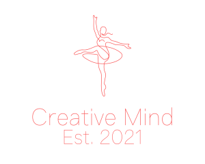 Pink Ballet Instructor  logo design