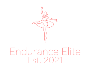 Pink Ballet Instructor  logo design