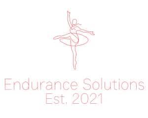 Pink Ballet Instructor  logo design