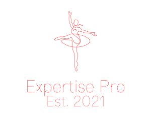 Pink Ballet Instructor  logo design