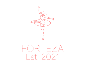 Pink Ballet Instructor  logo design