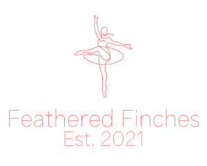 Pink Ballet Instructor  logo design