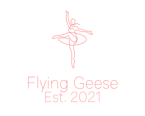 Pink Ballet Instructor  logo design