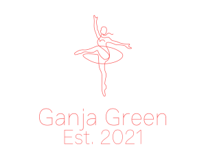 Pink Ballet Instructor  logo design