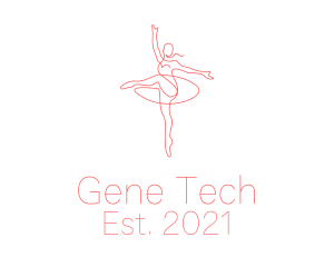 Pink Ballet Instructor  logo design