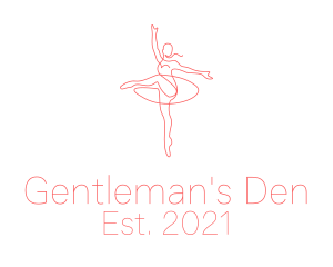 Pink Ballet Instructor  logo design