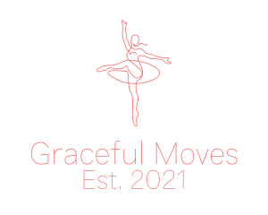 Pink Ballet Instructor  logo design