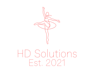 Pink Ballet Instructor  logo design