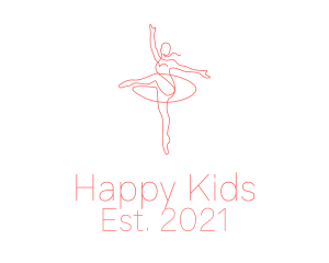 Pink Ballet Instructor  logo design