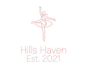 Pink Ballet Instructor  logo design