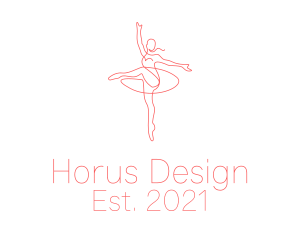 Pink Ballet Instructor  logo design