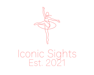 Pink Ballet Instructor  logo design