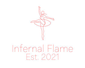 Pink Ballet Instructor  logo design