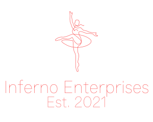 Pink Ballet Instructor  logo design