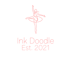 Pink Ballet Instructor  logo design