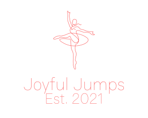 Pink Ballet Instructor  logo design