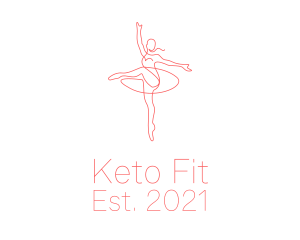 Pink Ballet Instructor  logo design