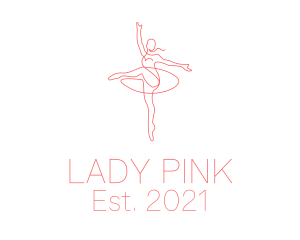 Pink Ballet Instructor  logo design