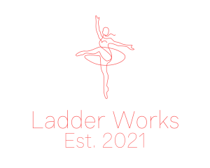 Pink Ballet Instructor  logo design