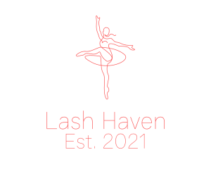 Pink Ballet Instructor  logo design