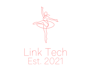 Pink Ballet Instructor  logo design