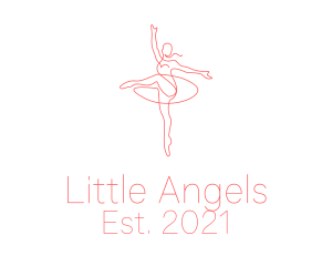 Pink Ballet Instructor  logo design