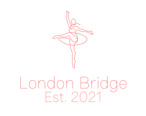 Pink Ballet Instructor  logo design