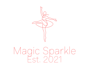 Pink Ballet Instructor  logo design