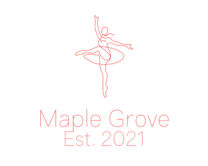 Pink Ballet Instructor  logo design