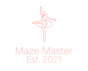 Pink Ballet Instructor  logo design